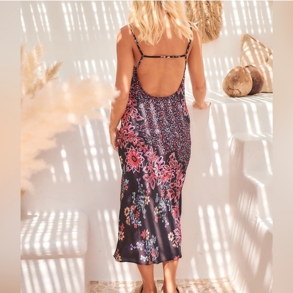 Free People Your Better Side Midi Black Combo Size Small NWT - Picture 2 of 14